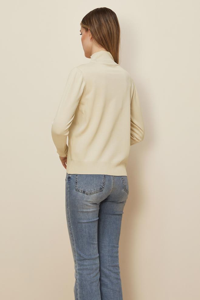 Tesettür giyim BEJ TRİKO KAZAK 45882 - ALVİNA