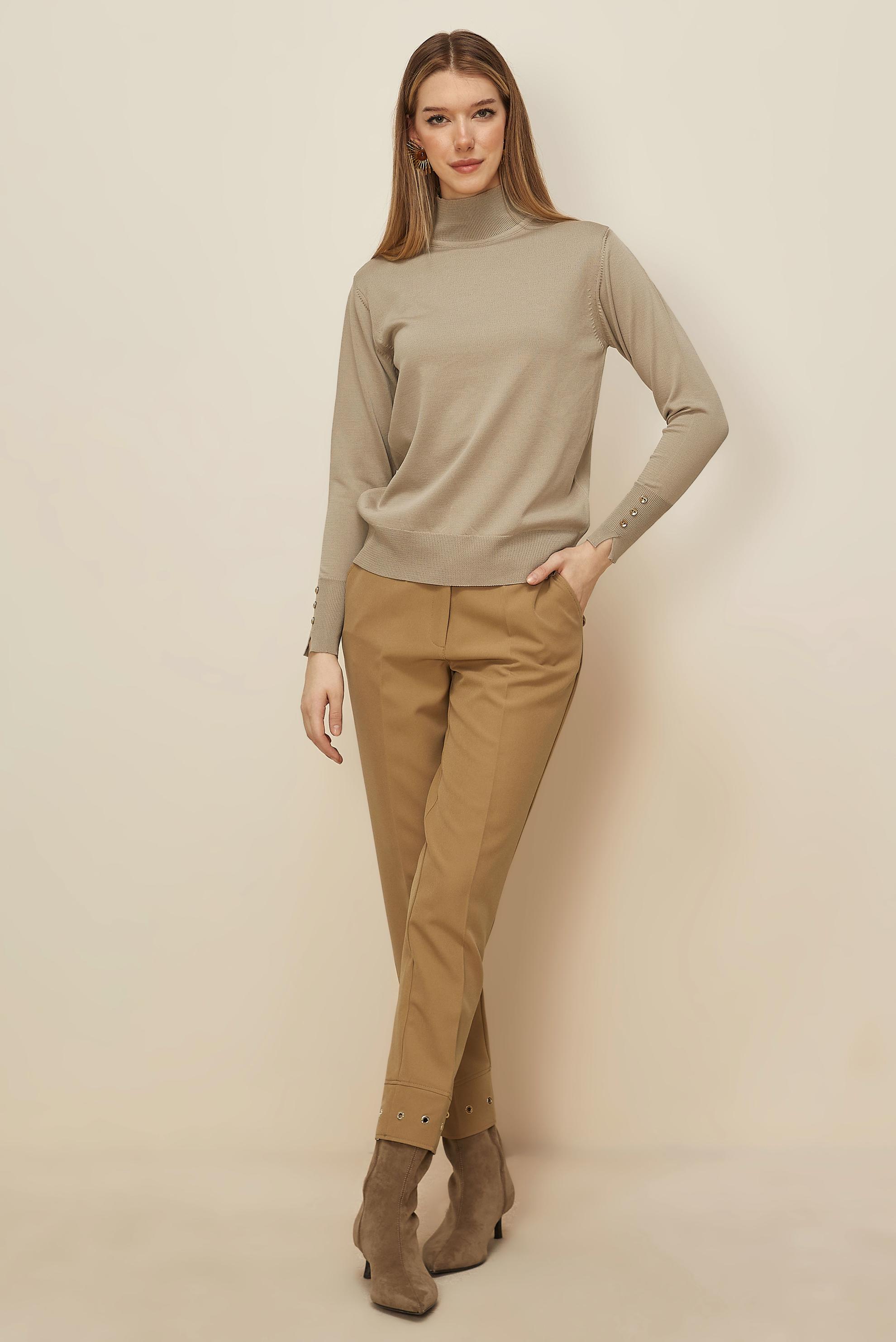 Tesettür giyim BEJ TRİKO KAZAK 45882