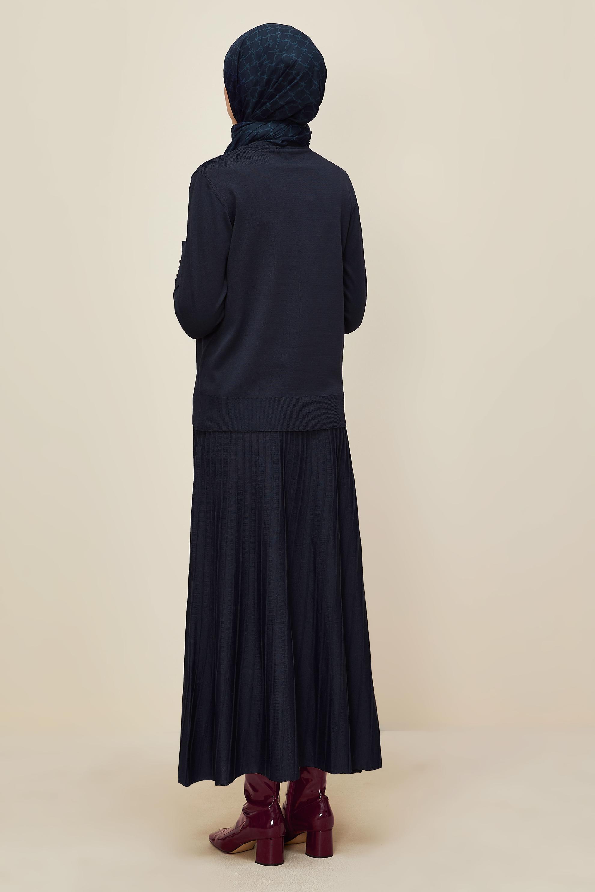 Vêtements hijab BLEU MARINE PULL EN MAILLE 45882