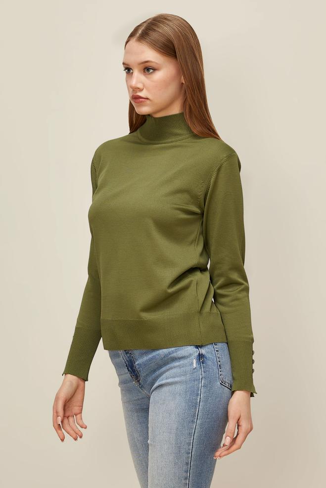 Hijab clothing GREEN KNITWEAR SWEATER 45882 - ALVİNA