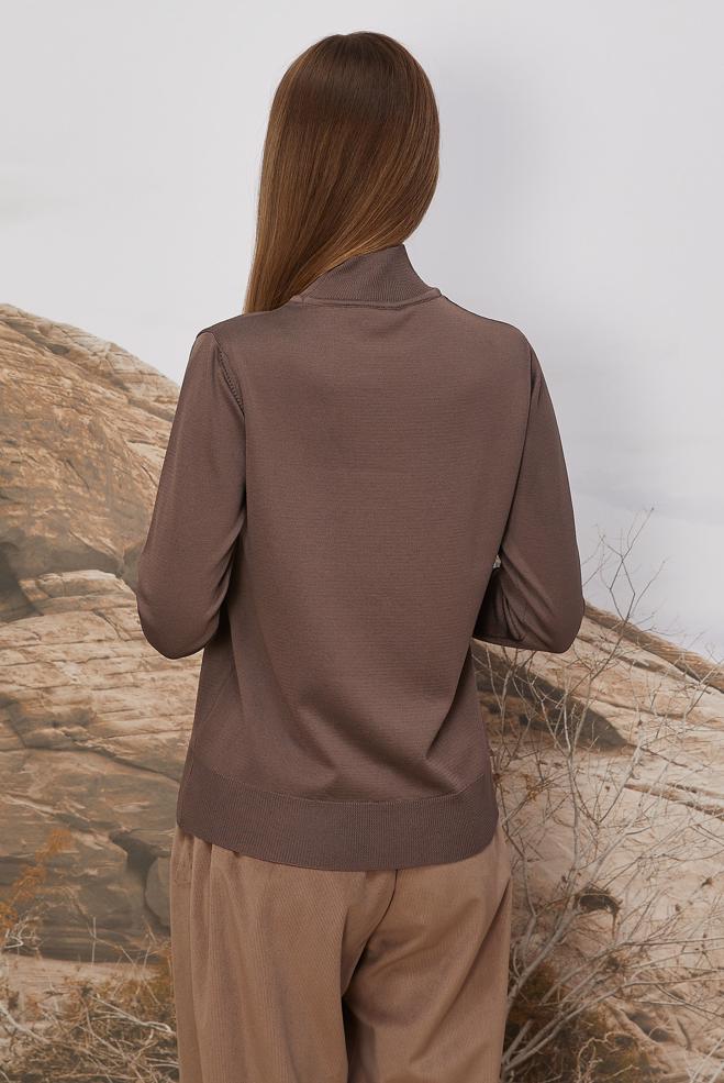 Hijab clothing BROWN KNITWEAR SWEATER 45882 - ALVİNA