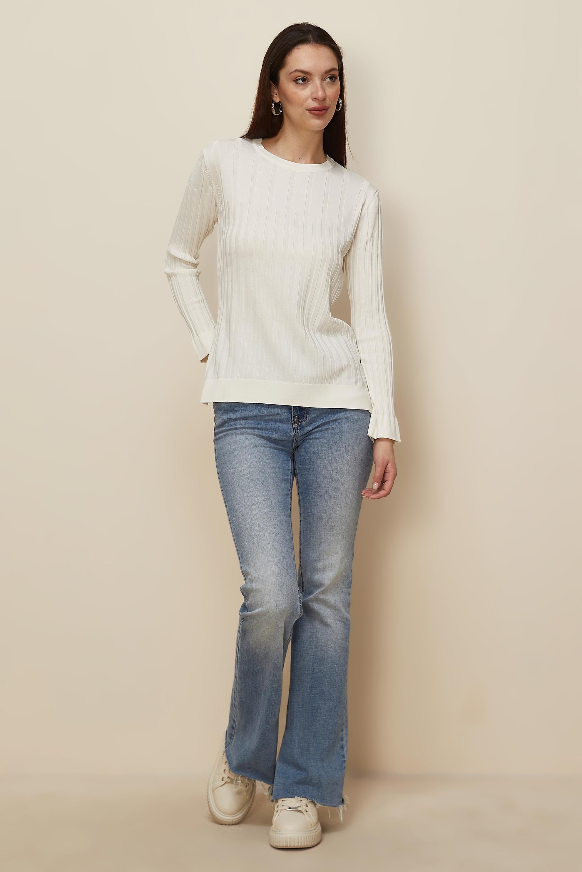 Tesettür giyim BEYAZ TRİKO KAZAK 45883