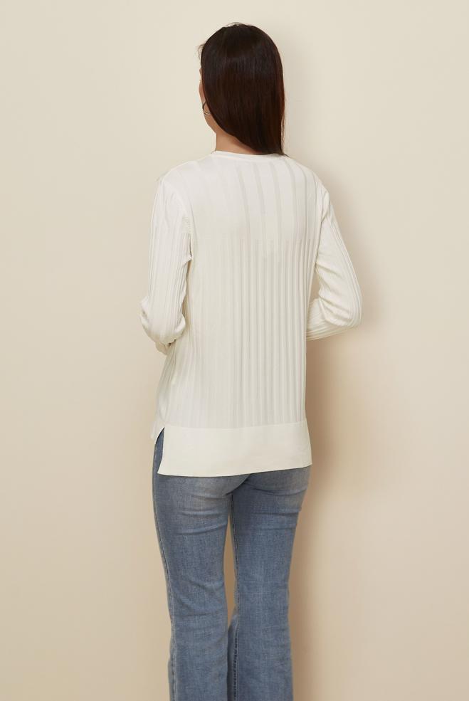 Tesettür giyim BEYAZ TRİKO KAZAK 45883 - ALVİNA