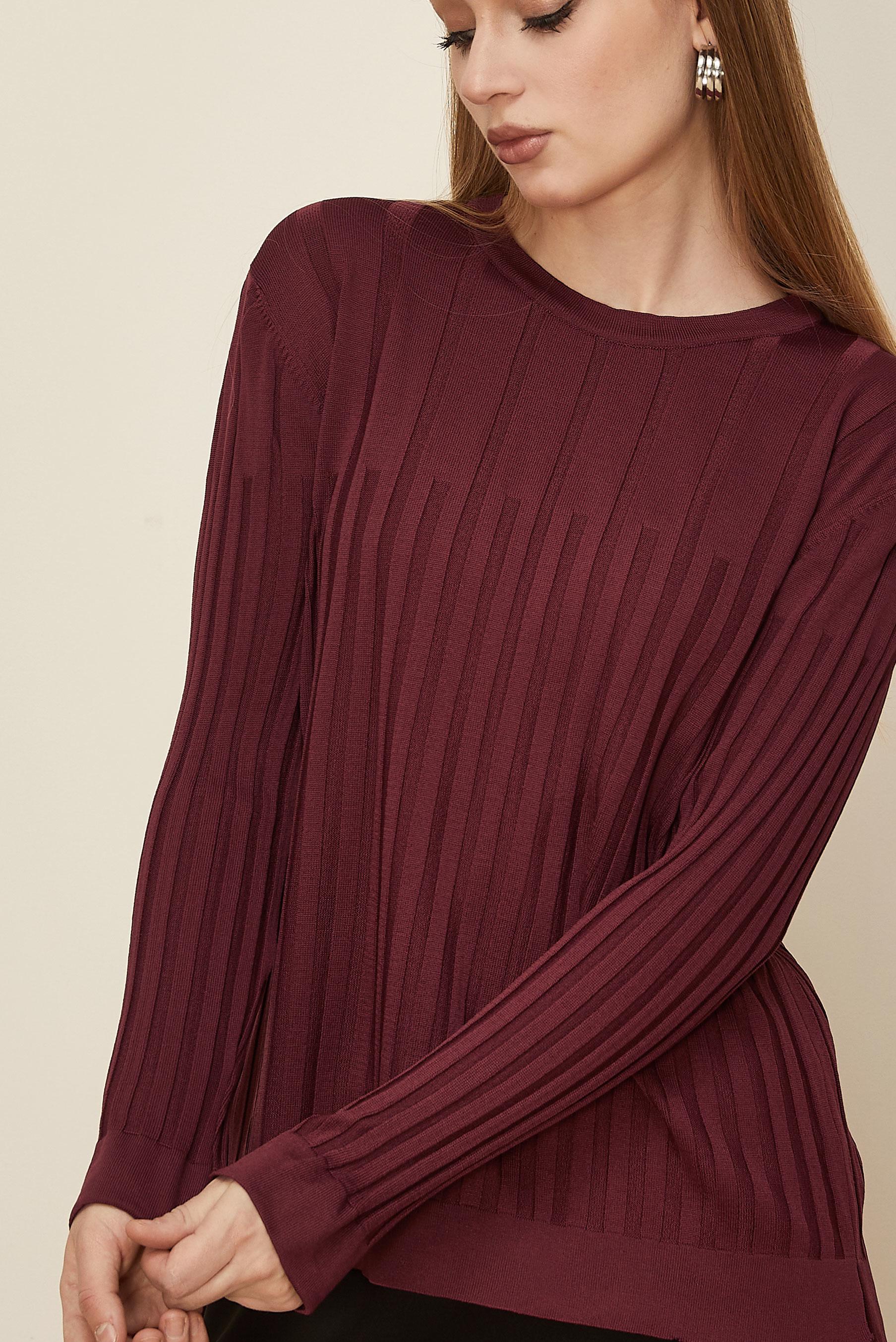 Tesettür giyim BORDO TRİKO KAZAK 45883