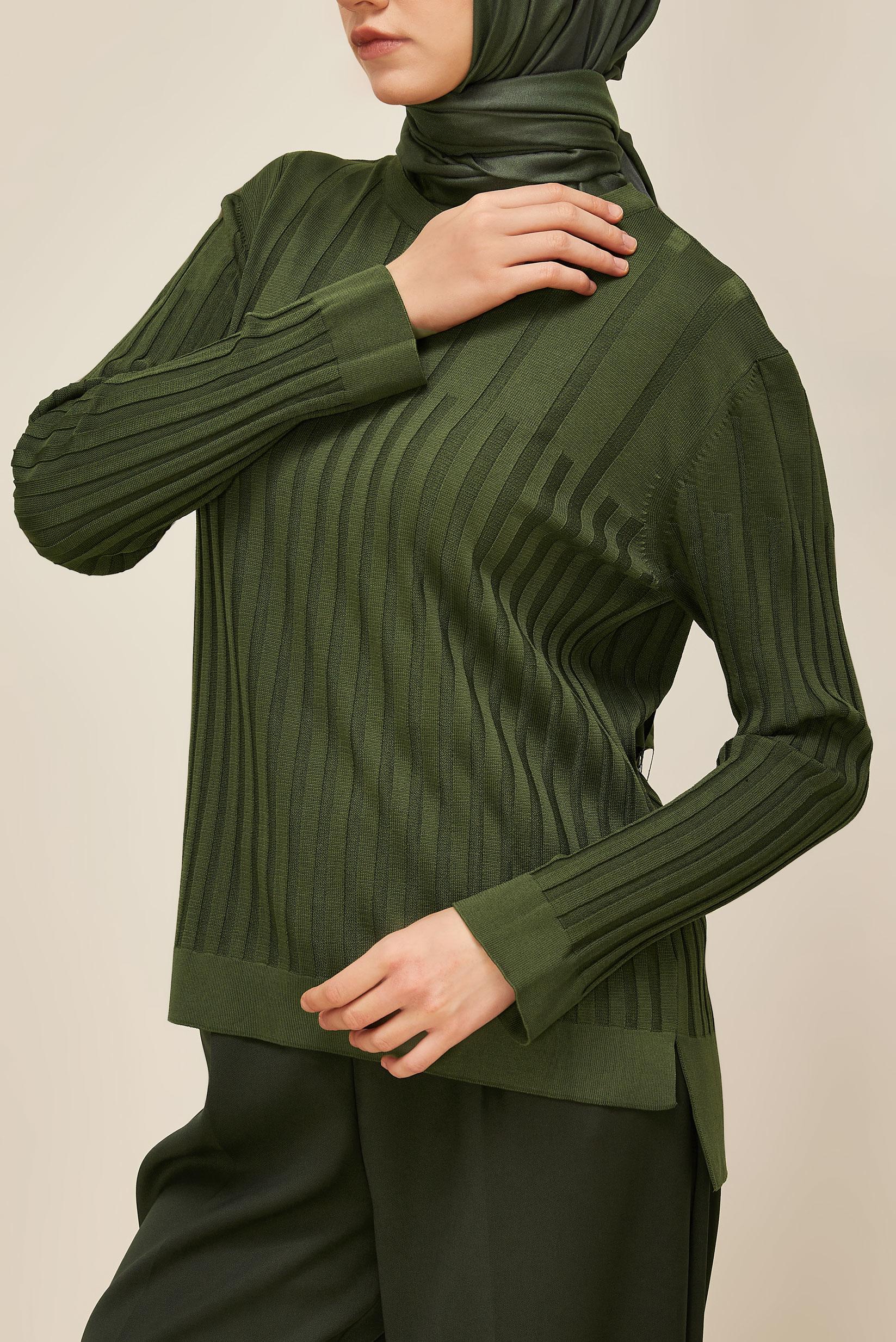 Vêtements hijab KAKI PULL EN MAILLE 45883