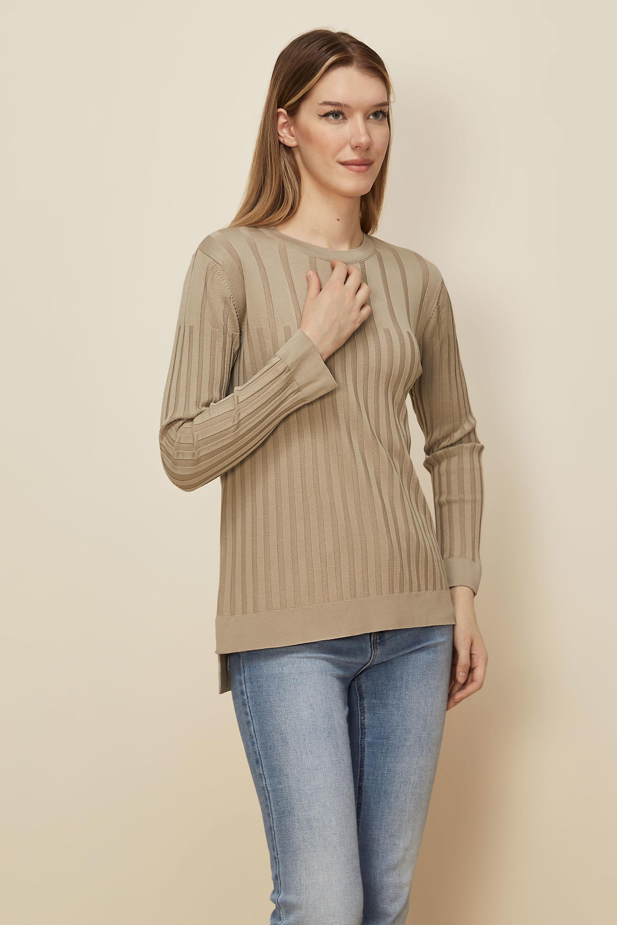 Hijab clothing BEIGE KNITWEAR SWEATER 45883