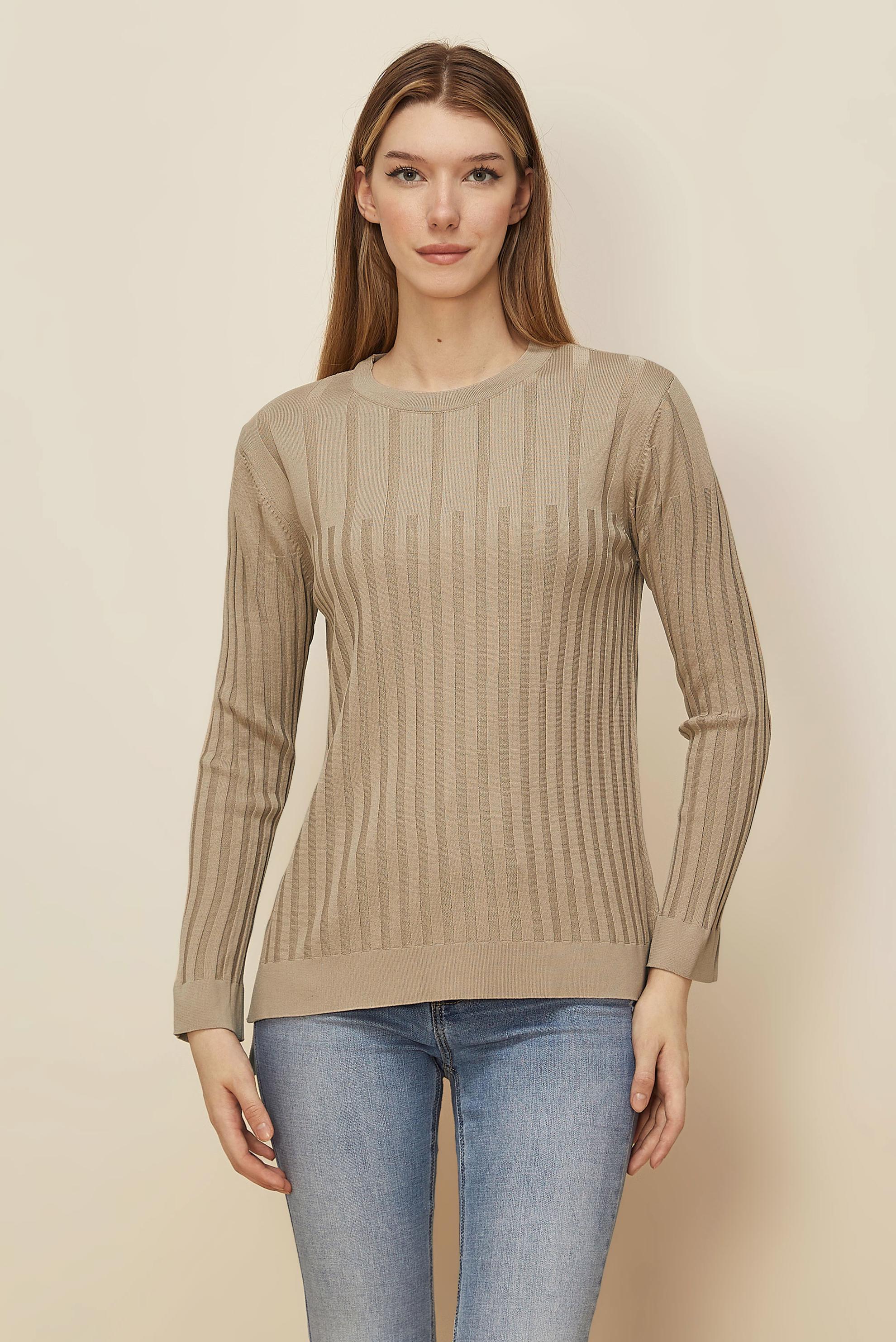 Hijab clothing BEIGE KNITWEAR SWEATER 45883