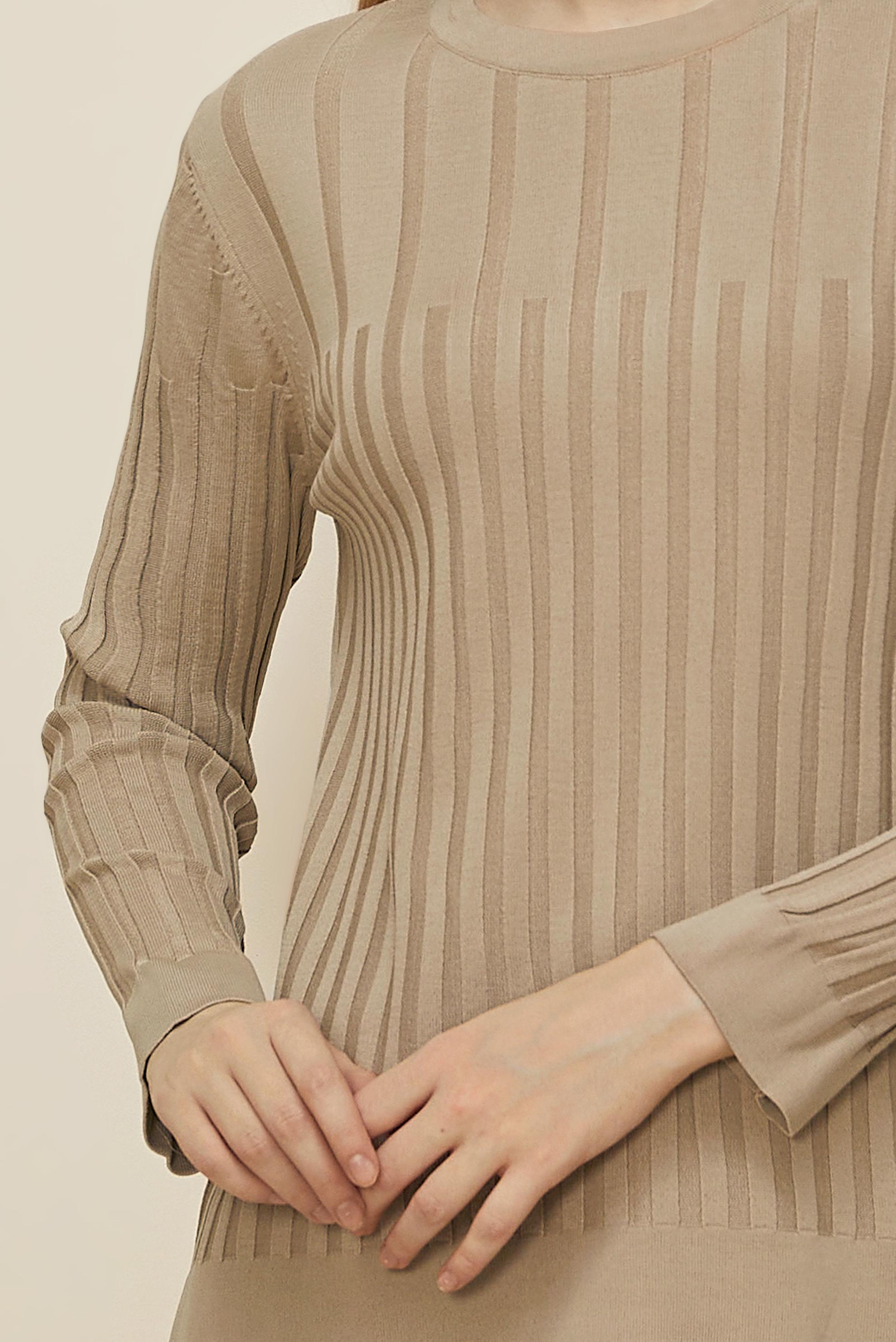 Hijab clothing BEIGE KNITWEAR SWEATER 45883