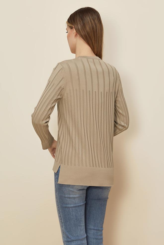 Hijab clothing BEIGE KNITWEAR SWEATER 45883 - ALVİNA