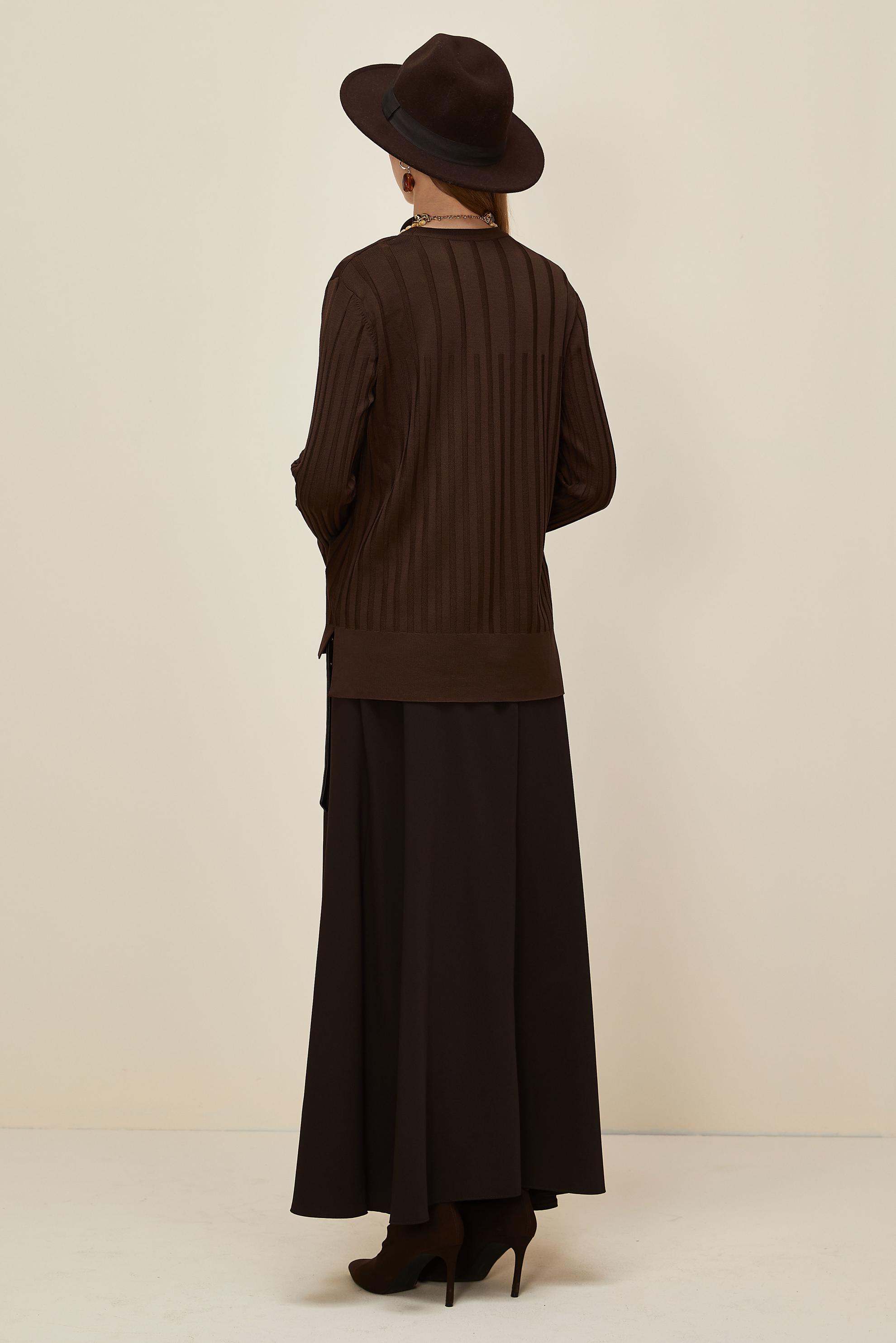 Vêtements hijab BRUN PULL EN MAILLE 45883