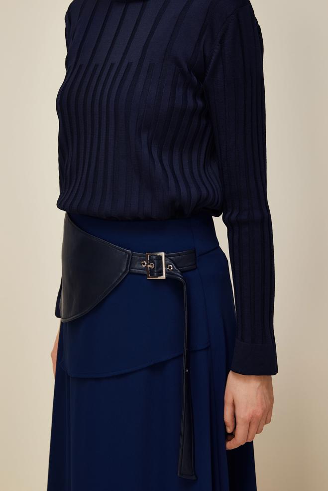 Hijab clothing NAVY BLUE KNITWEAR SWEATER 45883 - ALVİNA