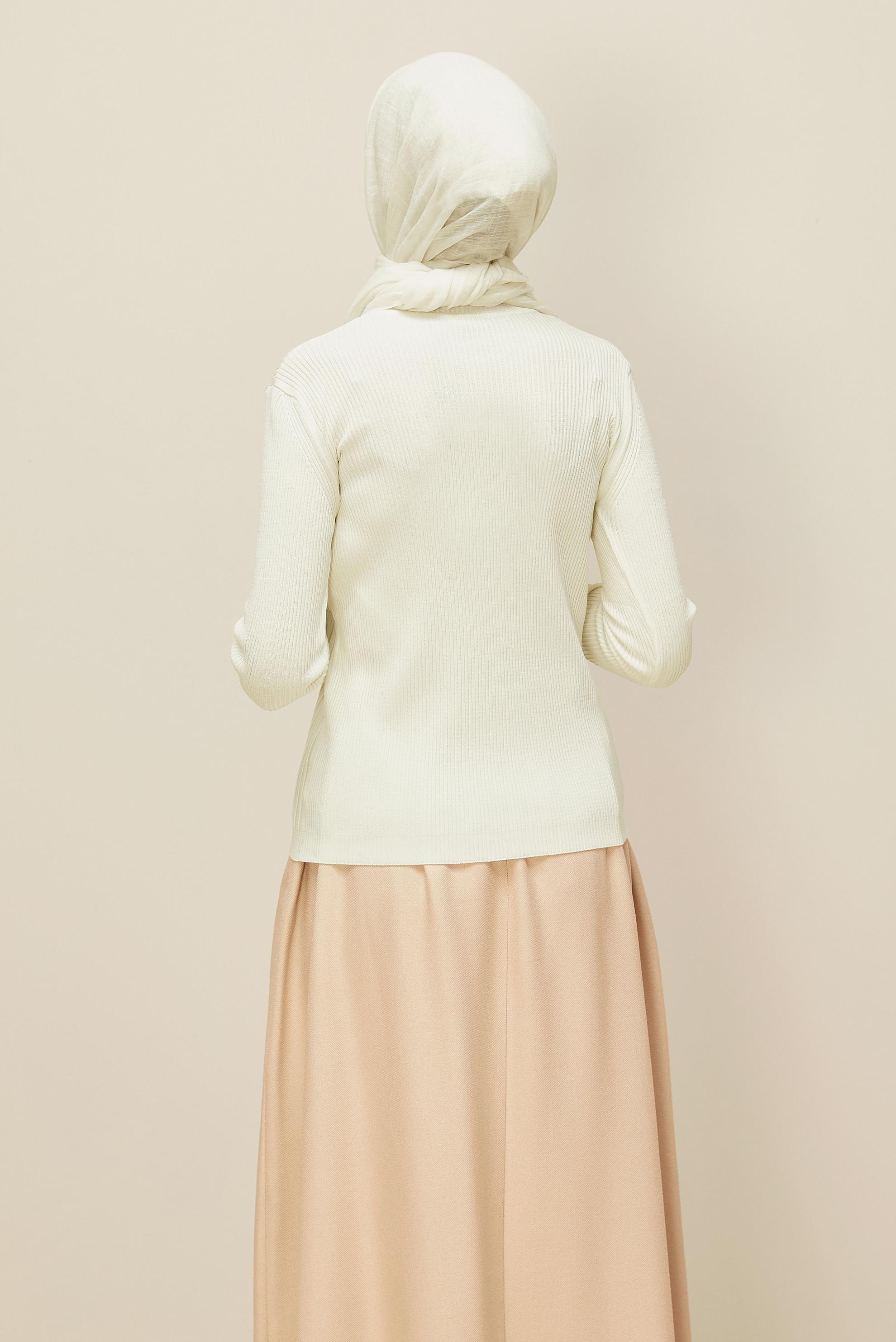 Vêtements hijab BLANC PULL EN MAILLE 45903