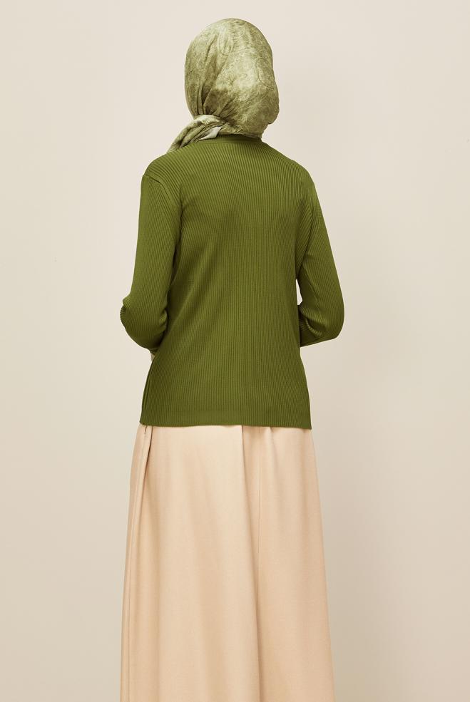 Hijab clothing GREEN KNITWEAR SWEATER 45903 - ALVİNA