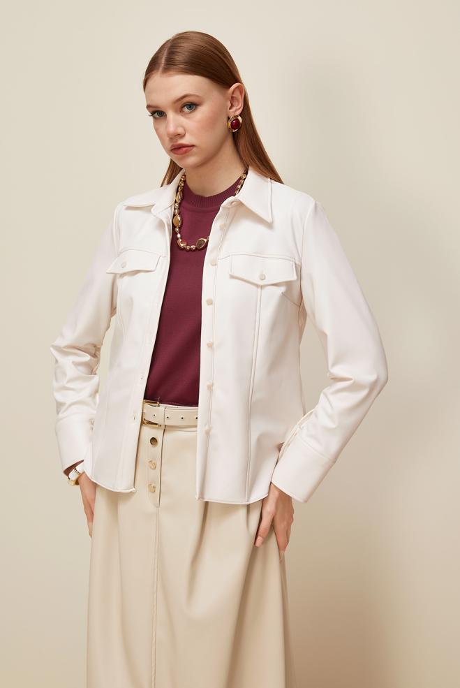 Tesettür giyim BORDO KISA KOLLU TRİKO KAZAK 45904 - ALVİNA