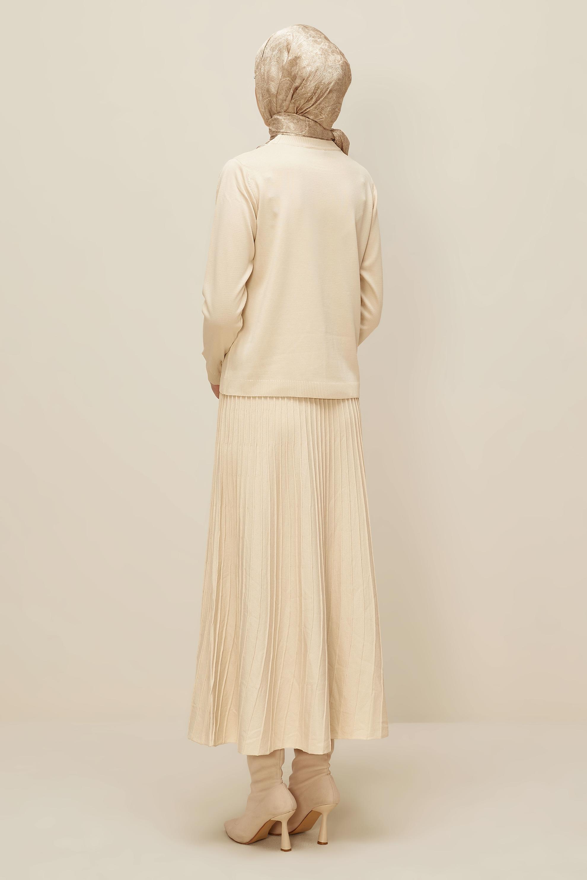 Vêtements hijab BEIGE PULL EN MAILLE 45905