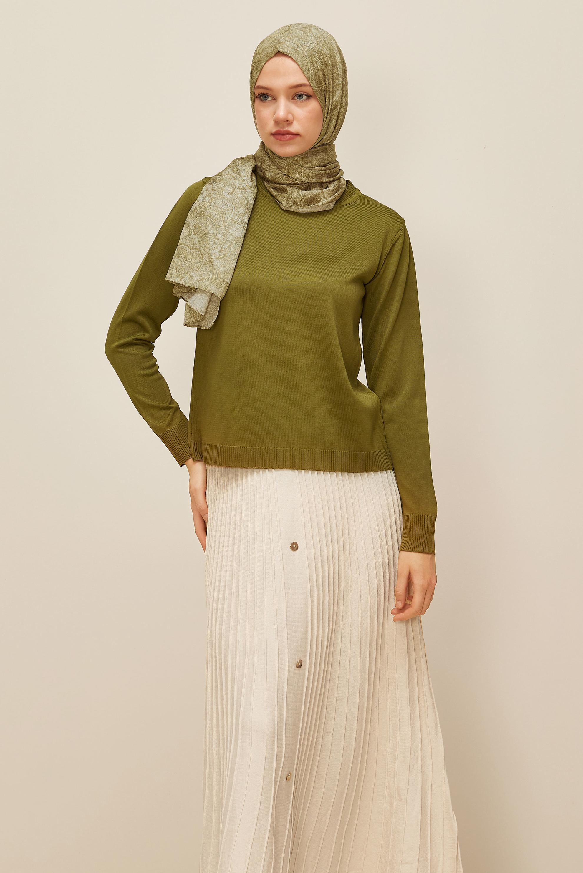 Hijab clothing GREEN KNITWEAR SWEATER 45905