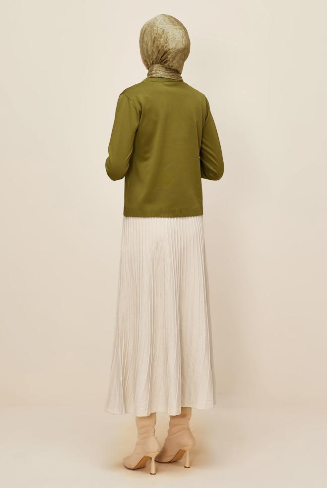 Hijab clothing GREEN KNITWEAR SWEATER 45905 - ALVİNA