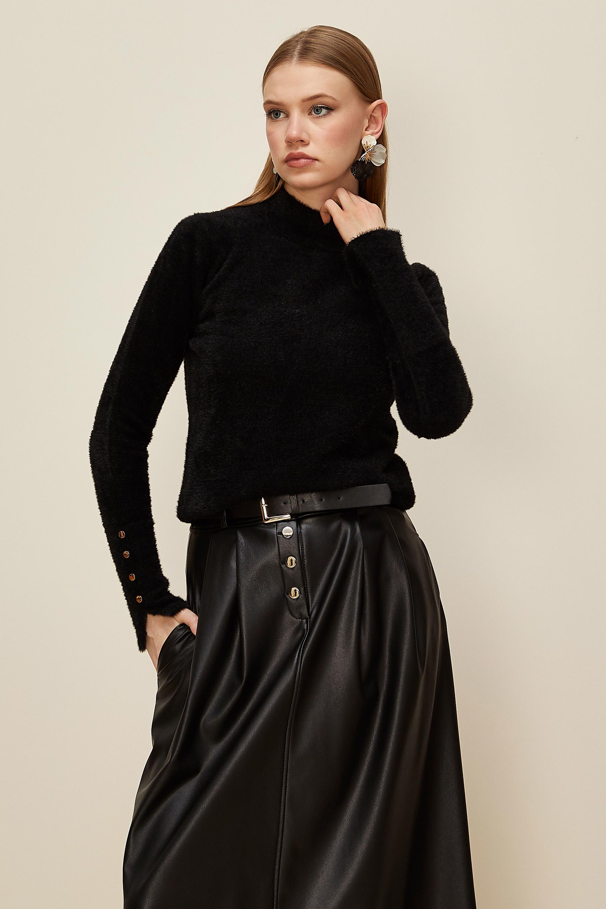 Vêtements hijab NOIR PULL EN MAILLE 45931