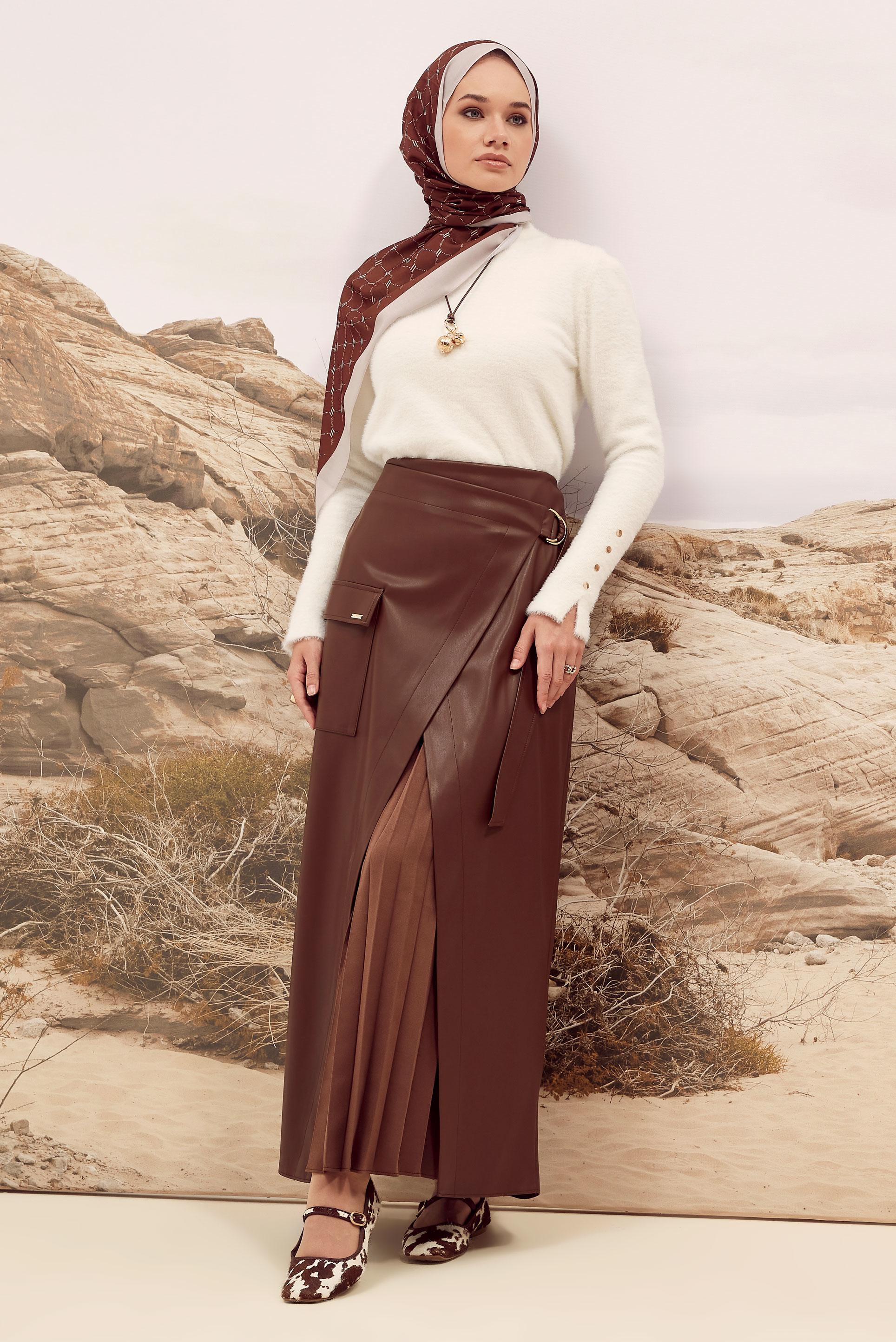 Tesettür giyim BEYAZ TRİKO KAZAK 45931