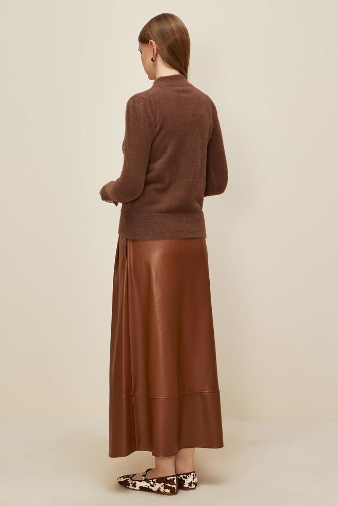 Hijab clothing BROWN KNITWEAR SWEATER 45931 - ALVİNA