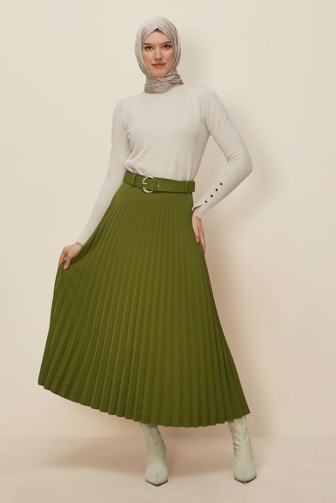 Tesettür giyim BEJ TRİKO KAZAK 45931 - ALVİNA