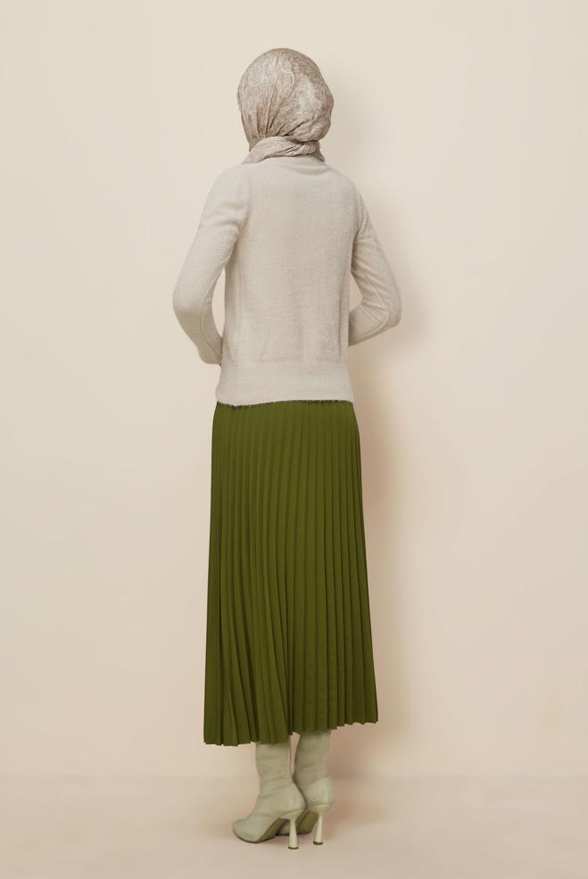 Tesettür giyim BEJ TRİKO KAZAK 45931 - ALVİNA