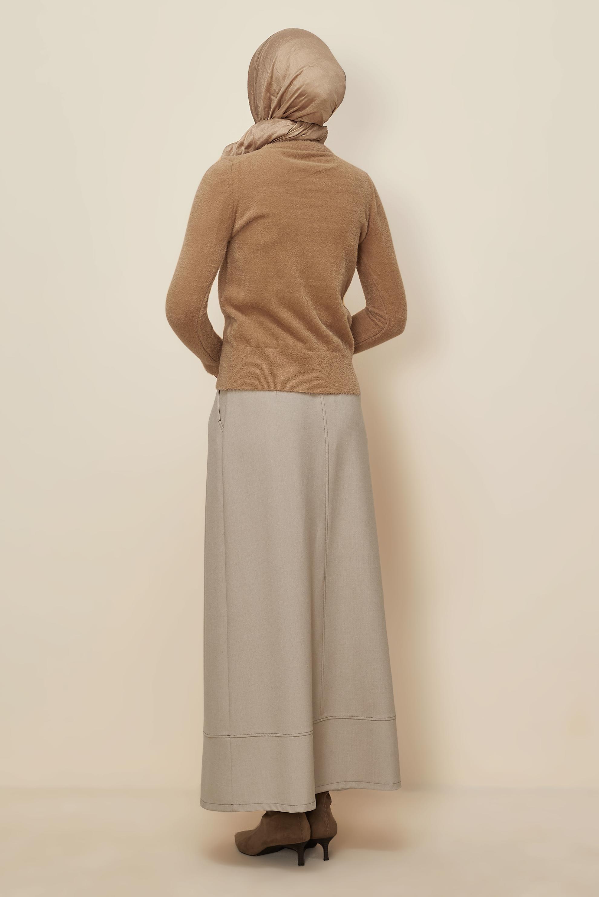 Tesettür giyim KAHVE TRİKO KAZAK 45931