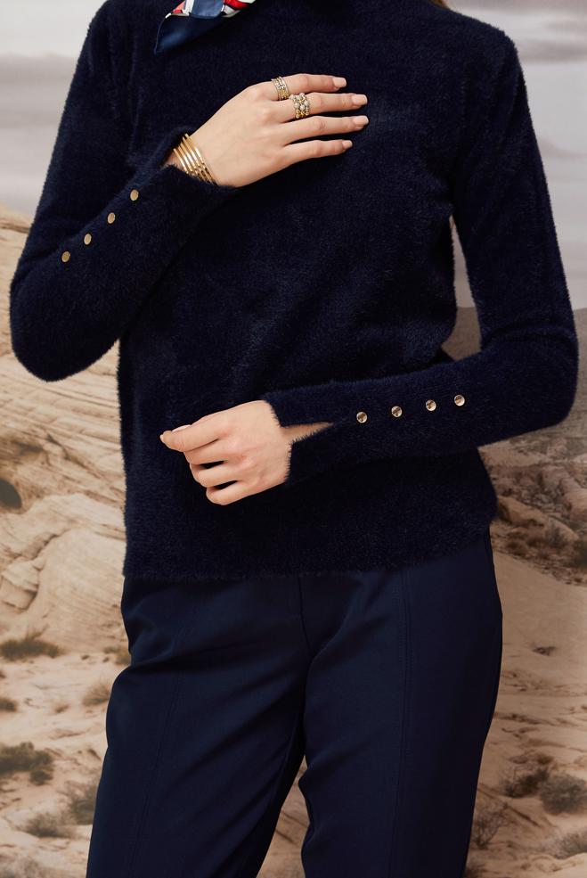 Tesettür giyim LACİVERT TRİKO KAZAK 45931 - ALVİNA