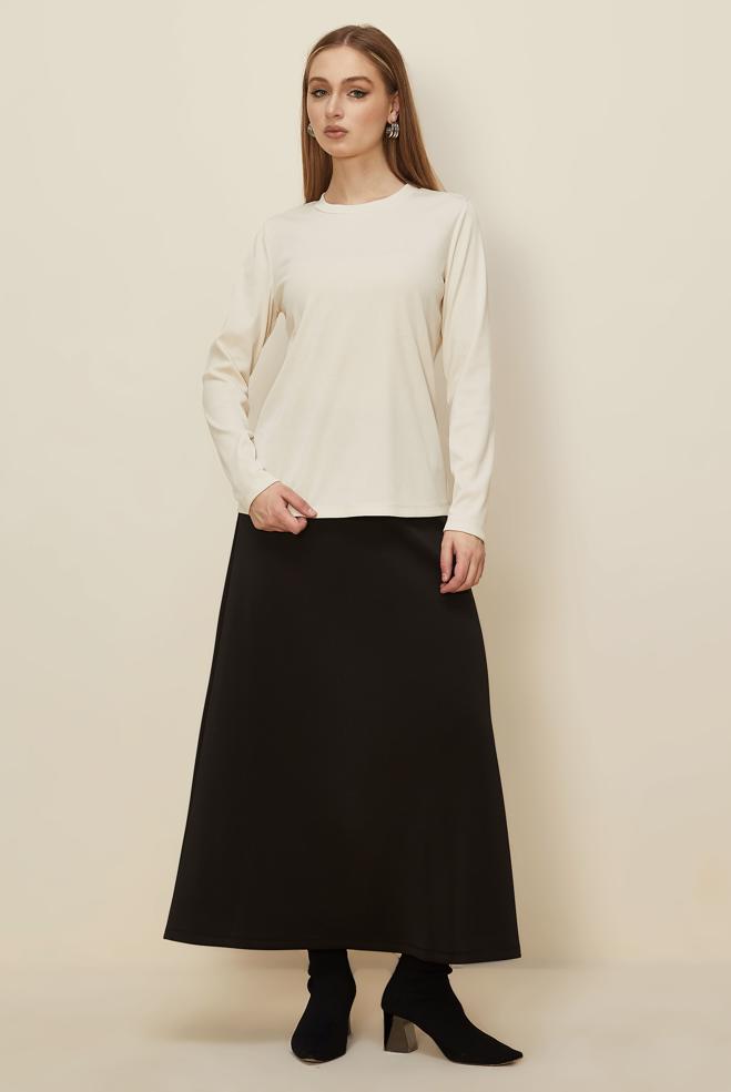 Tesettür giyim BEYAZ 46258 8700 KAZAK 38-46 TEK 40 - ALVİNA