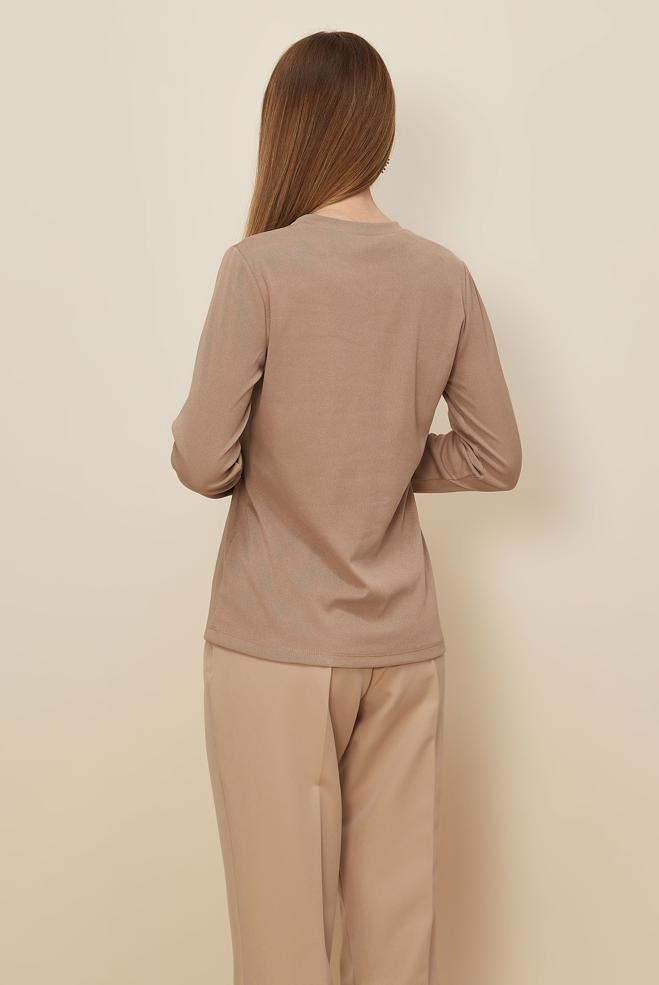 Hijab clothing SAND CREW-NECK SWEATER 46258 - ALVİNA