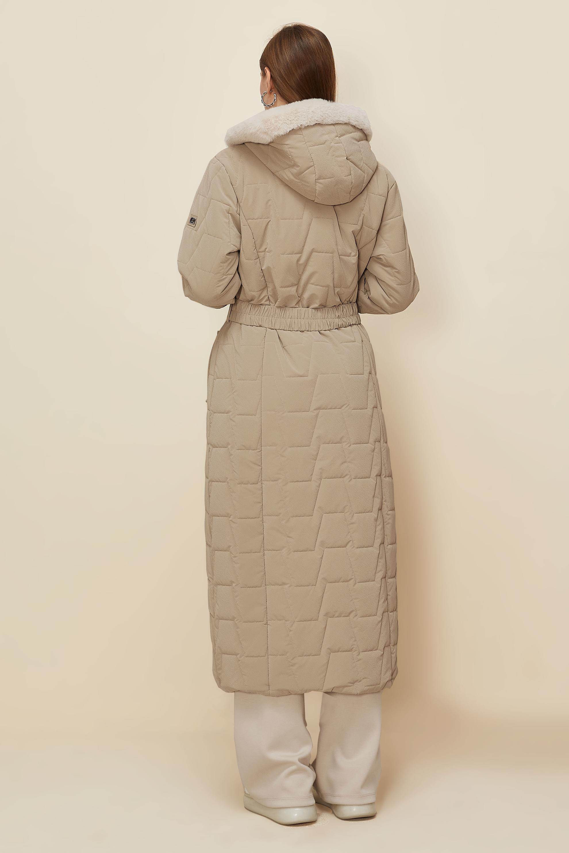 Vêtements hijab BEIGE MANTEAU À CAPUCHE CEINTURE 90592