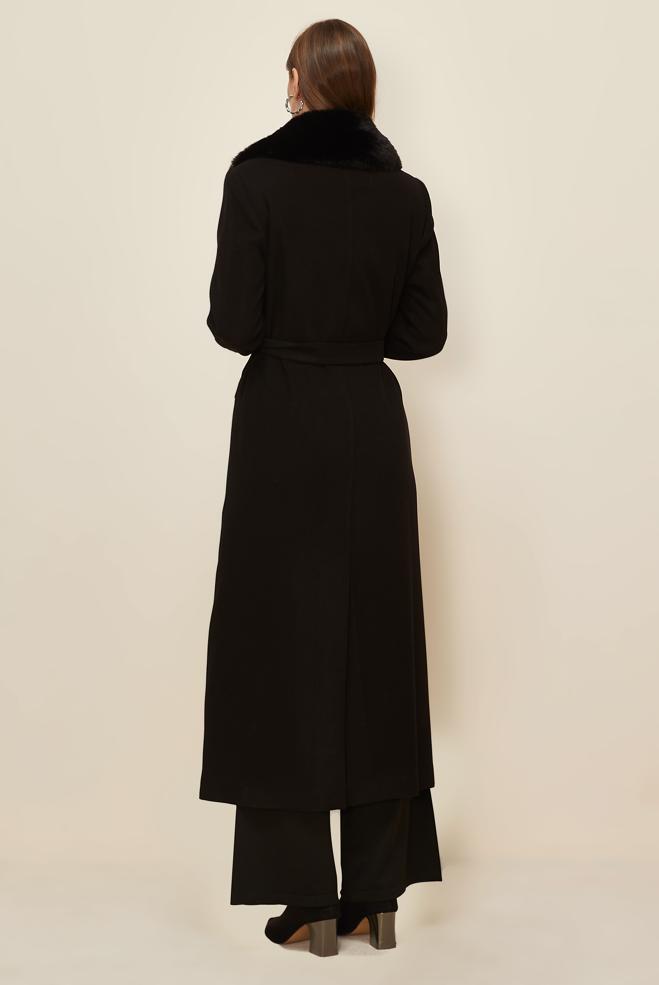 Tesettür giyim SİYAH 90611 MOLLY CHANNEL MANTO 38-46 TEK40 - ALVİNA