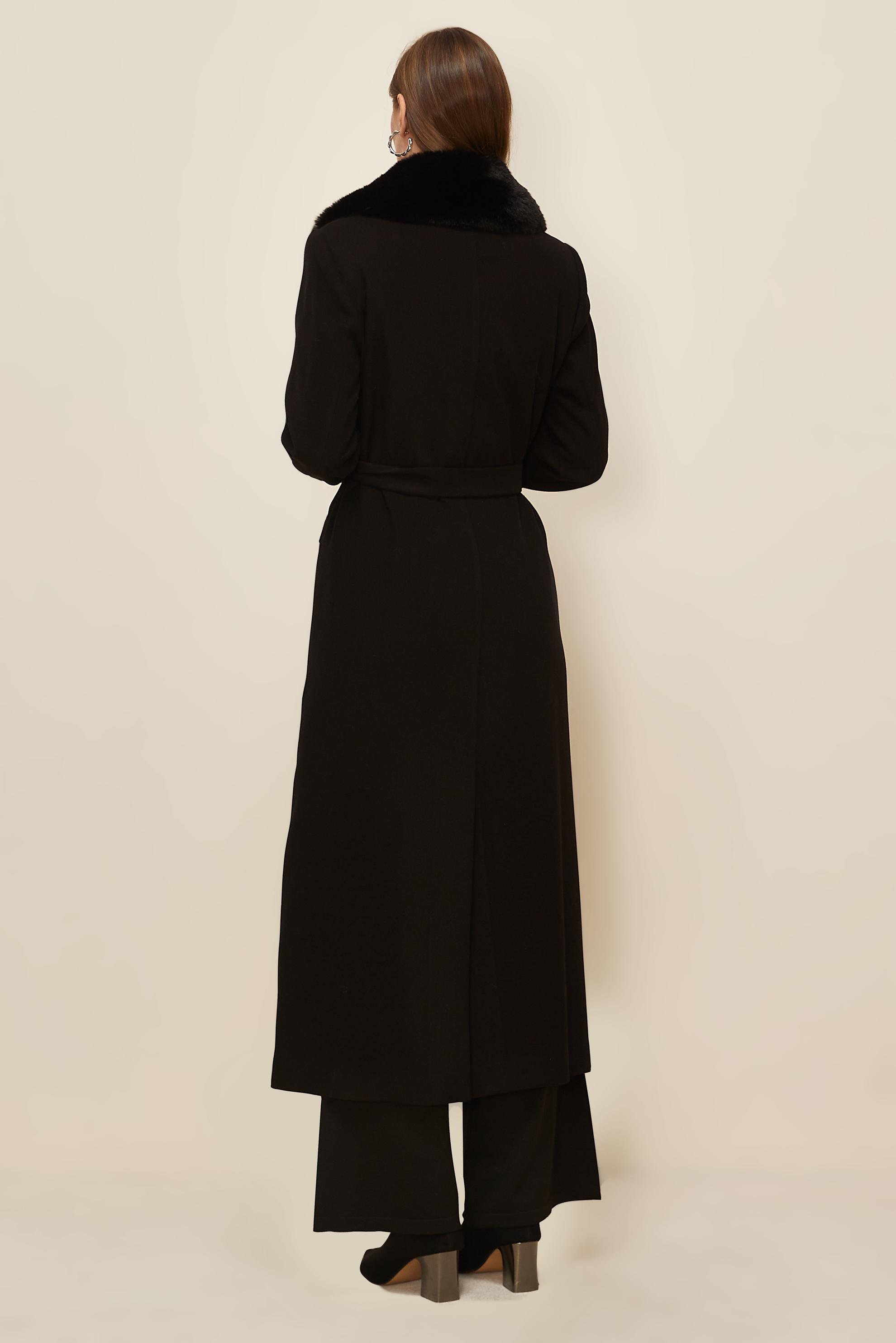 Tesettür giyim SİYAH 90611 MOLLY CHANNEL MANTO 38-46 TEK40