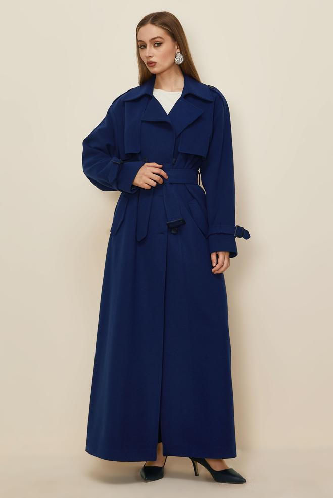 Hijab clothing BLUE 90635 ALİCİA MANTO 40-46 TEK 38 - ALVİNA