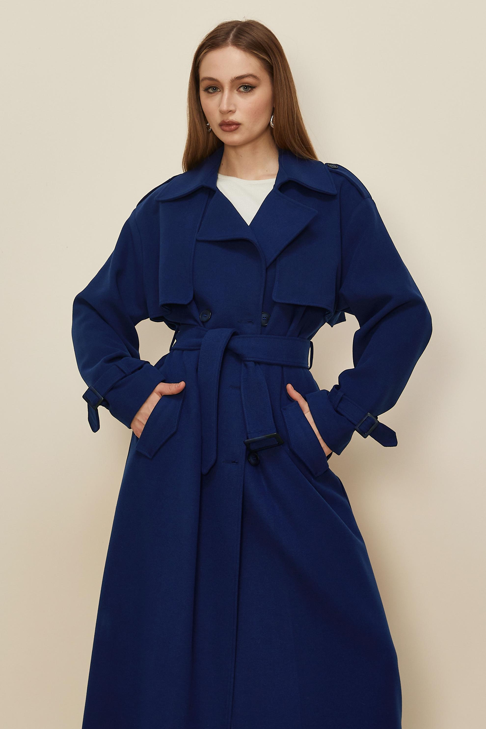 Hijab clothing BLUE 90635 ALİCİA MANTO 40-46 TEK 38