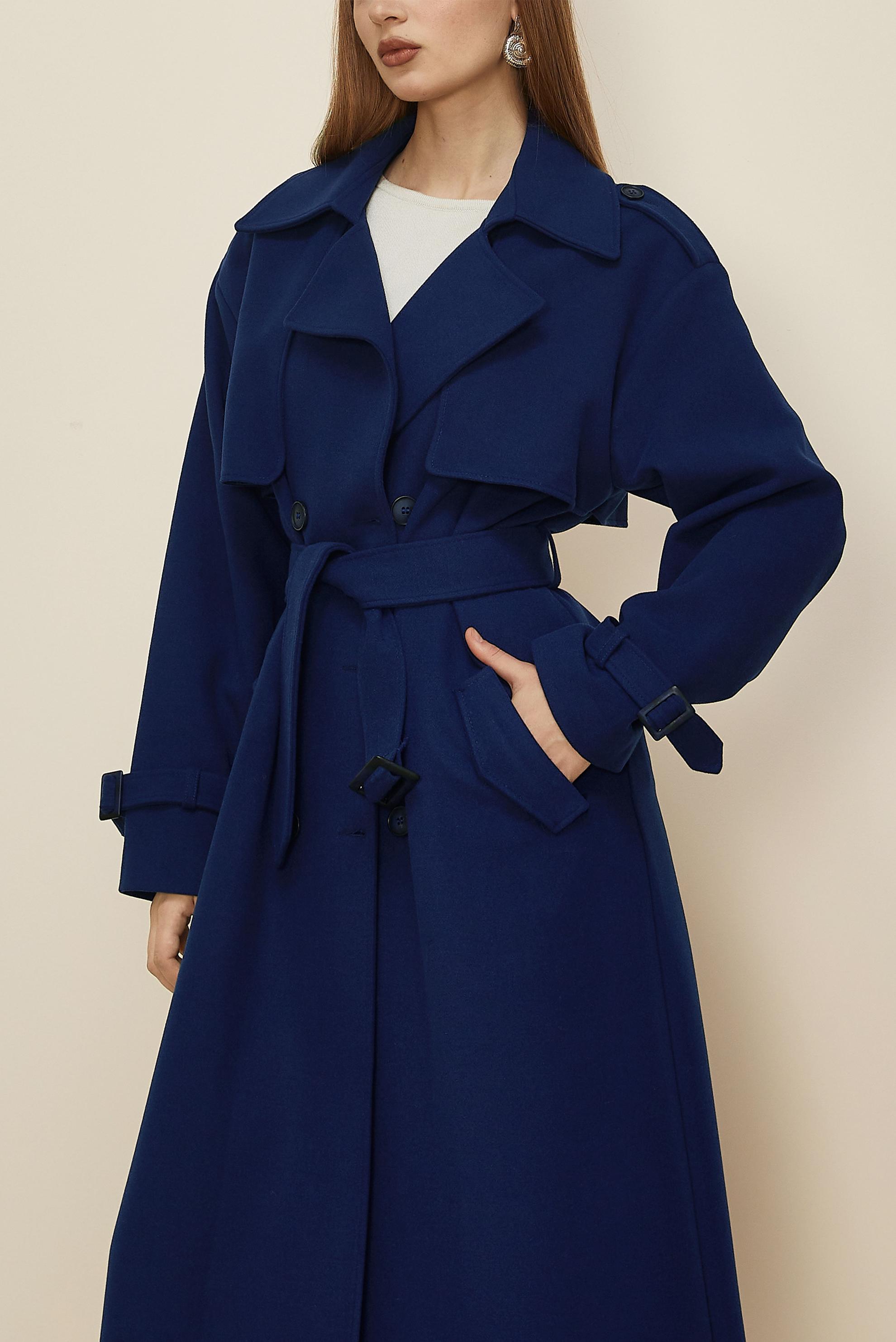 Hijab clothing BLUE 90635 ALİCİA MANTO 40-46 TEK 38