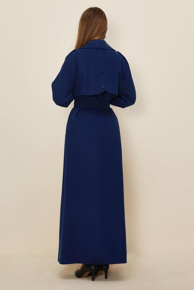 Hijab clothing BLUE 90635 ALİCİA MANTO 40-46 TEK 38 - ALVİNA