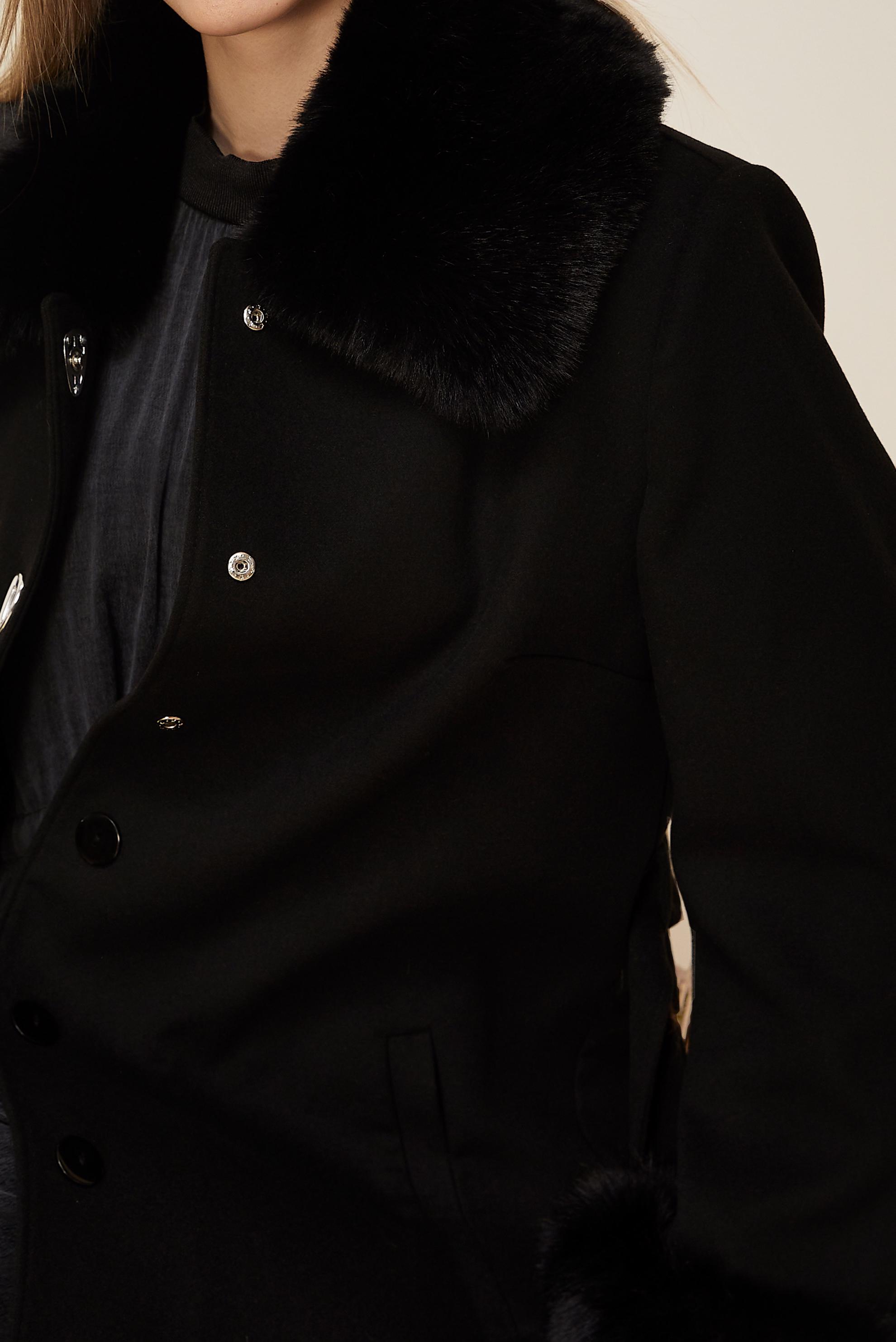 Hijab clothing BLACK BELTED CACHE COAT 90642