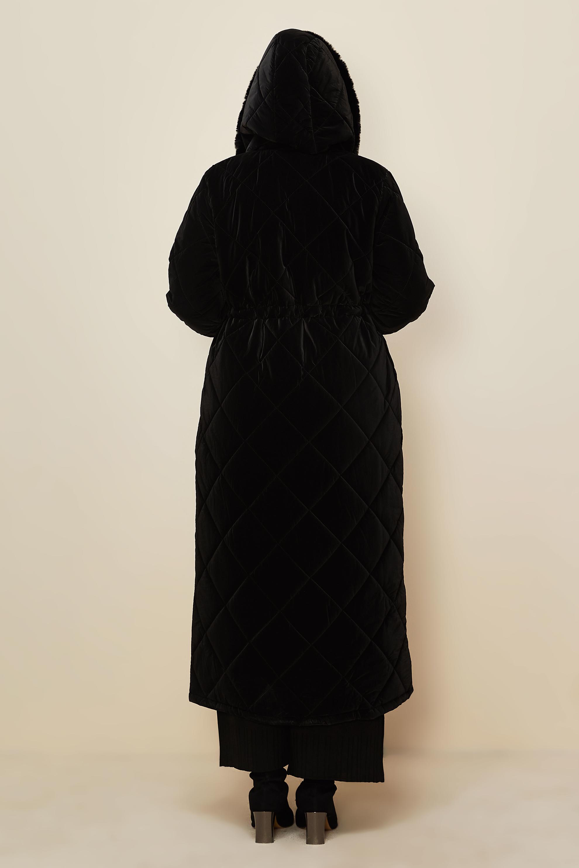 Vêtements hijab NOIR DOUDOUNE MATELASSÉE À CAPUCHE 90644