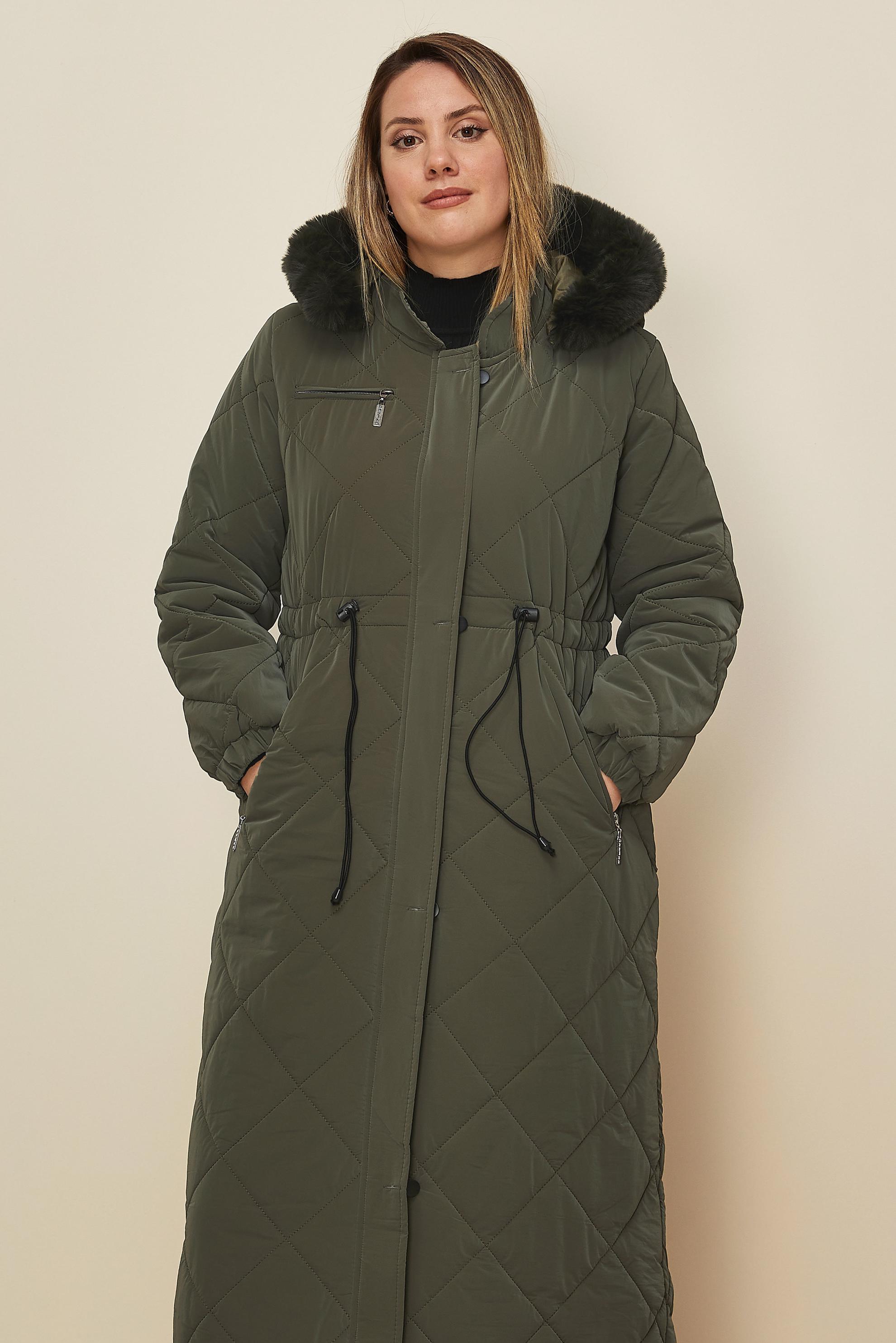 Vêtements hijab KAKI DOUDOUNE MATELASSÉE À CAPUCHE 90644