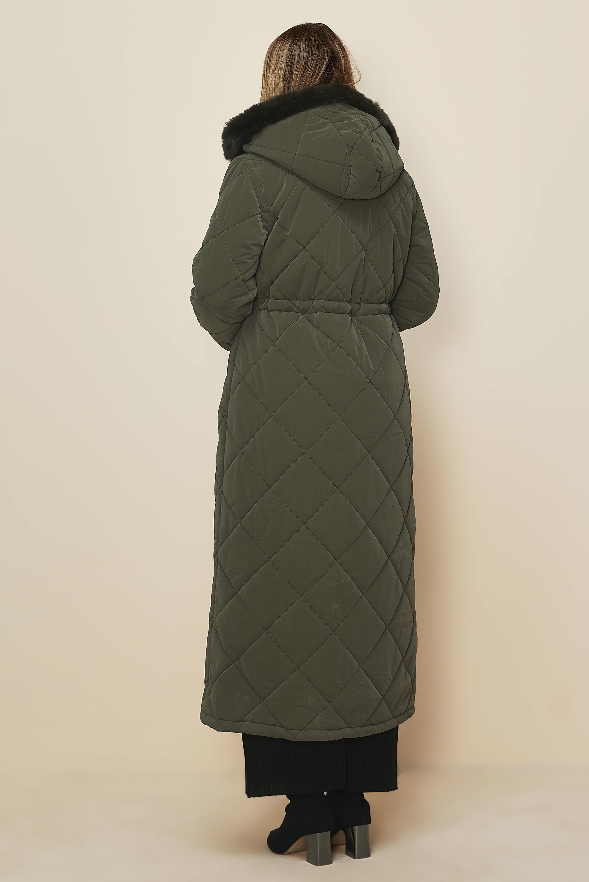 Vêtements hijab KAKI DOUDOUNE MATELASSÉE À CAPUCHE 90644