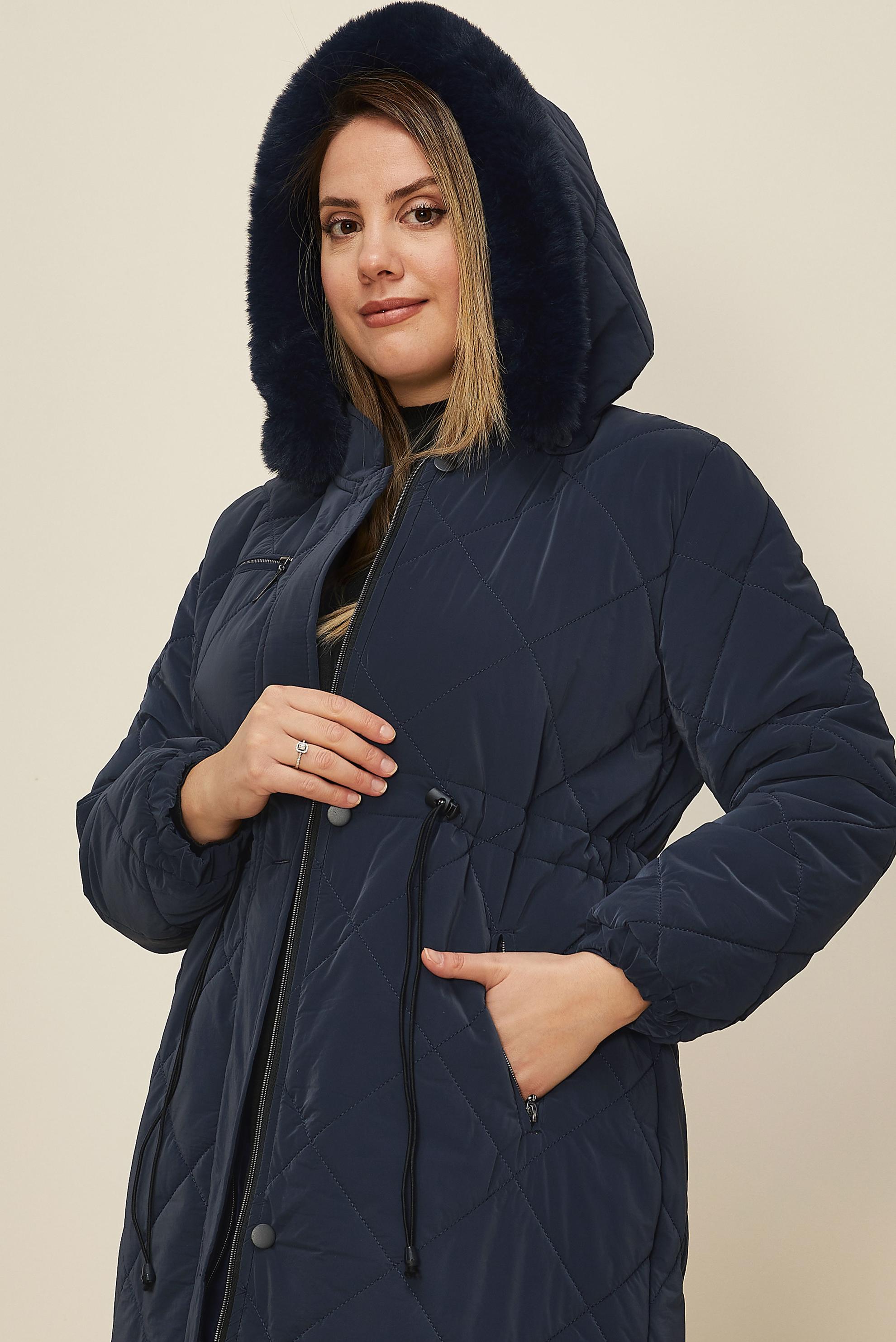 Vêtements hijab BLEU MARINE DOUDOUNE MATELASSÉE À CAPUCHE 90644