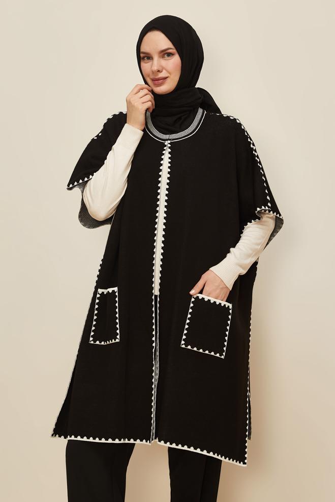 Hijab clothing BLACK 45899 TRİKO PANÇO 38-46 - ALVİNA