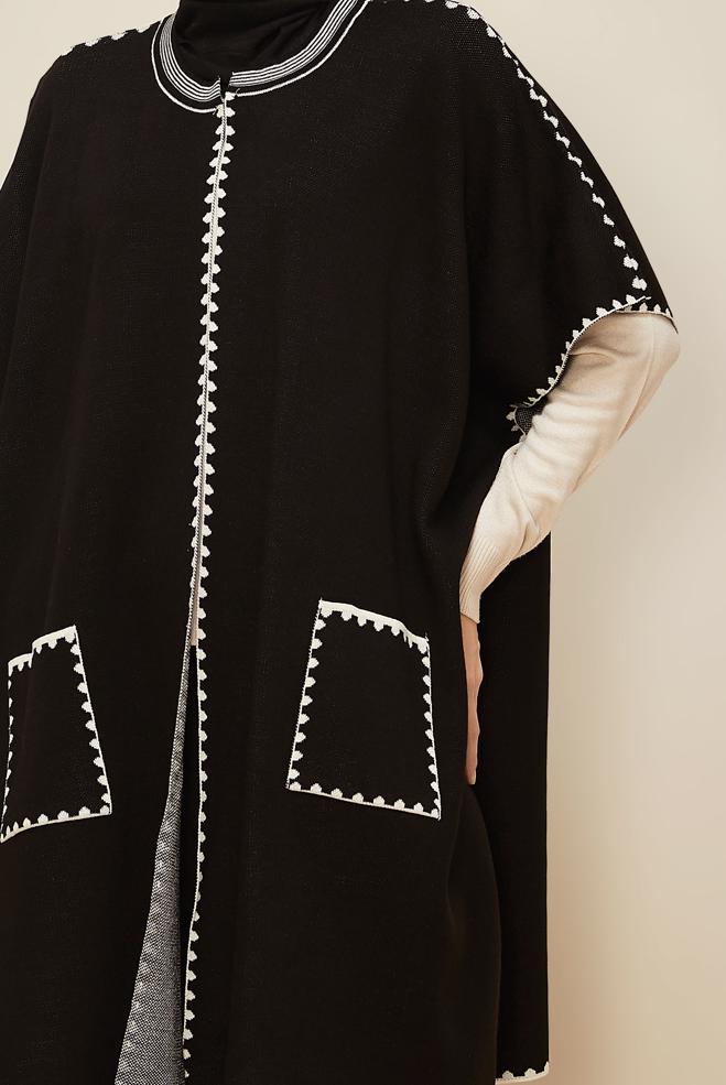 Hijab clothing BLACK 45899 TRİKO PANÇO 38-46 - ALVİNA