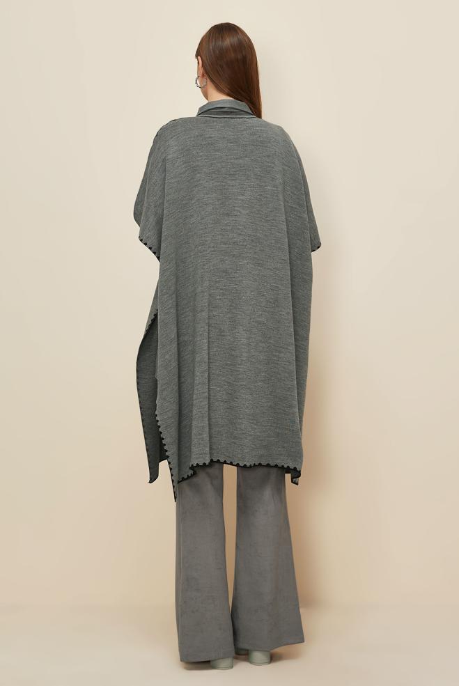 Tesettür giyim GRİ TRİKO PANÇO 45899 - ALVİNA