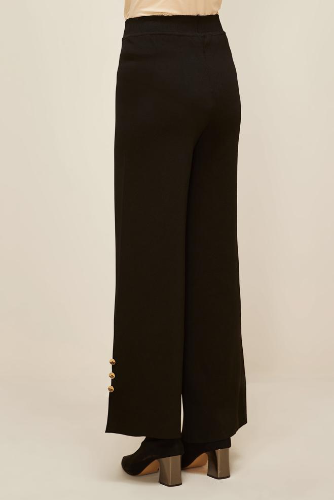 Vêtements hijab NOIR PANTALON EN MAILLE 70900 - ALVİNA