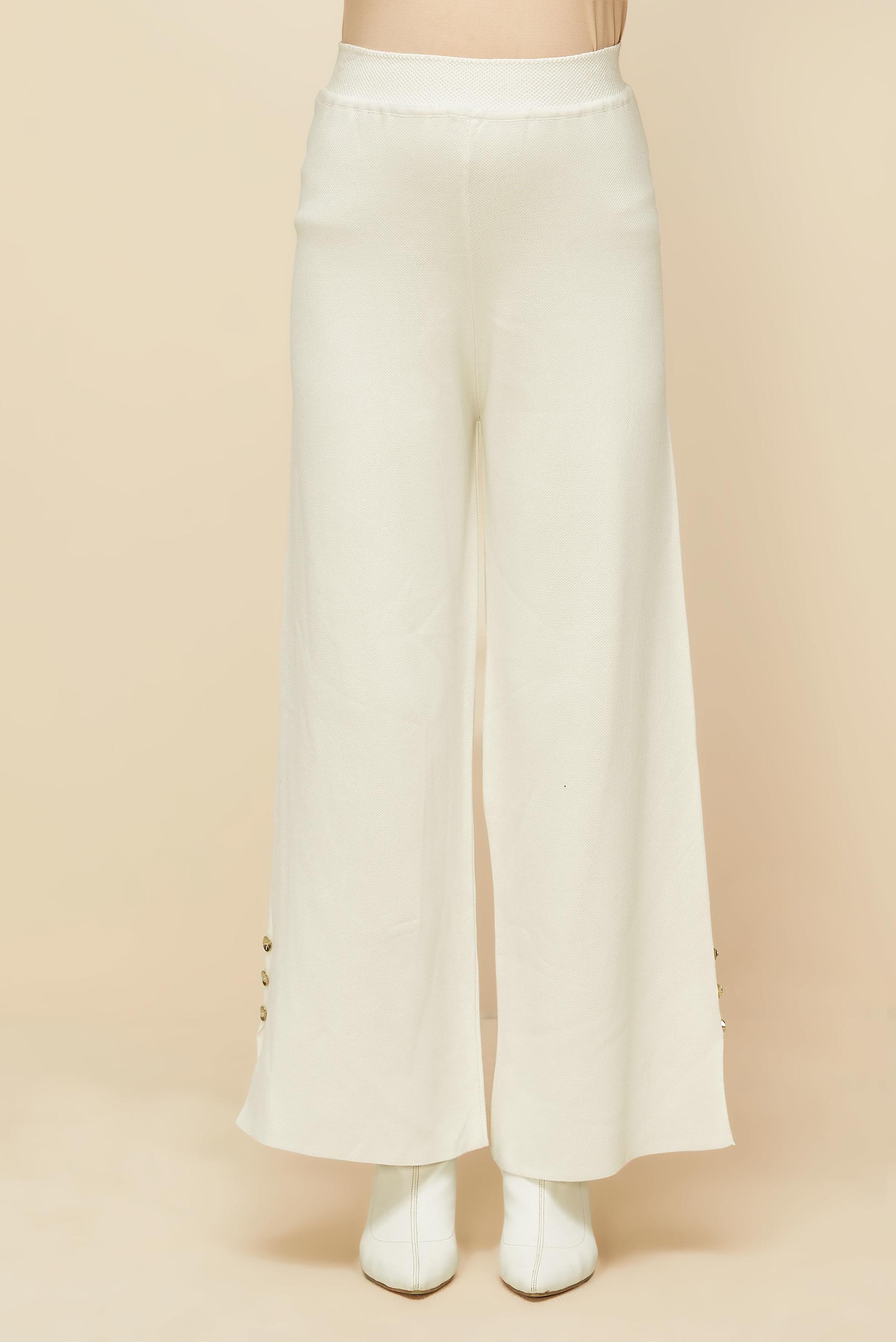 Vêtements hijab BLANC PANTALON EN MAILLE 70900