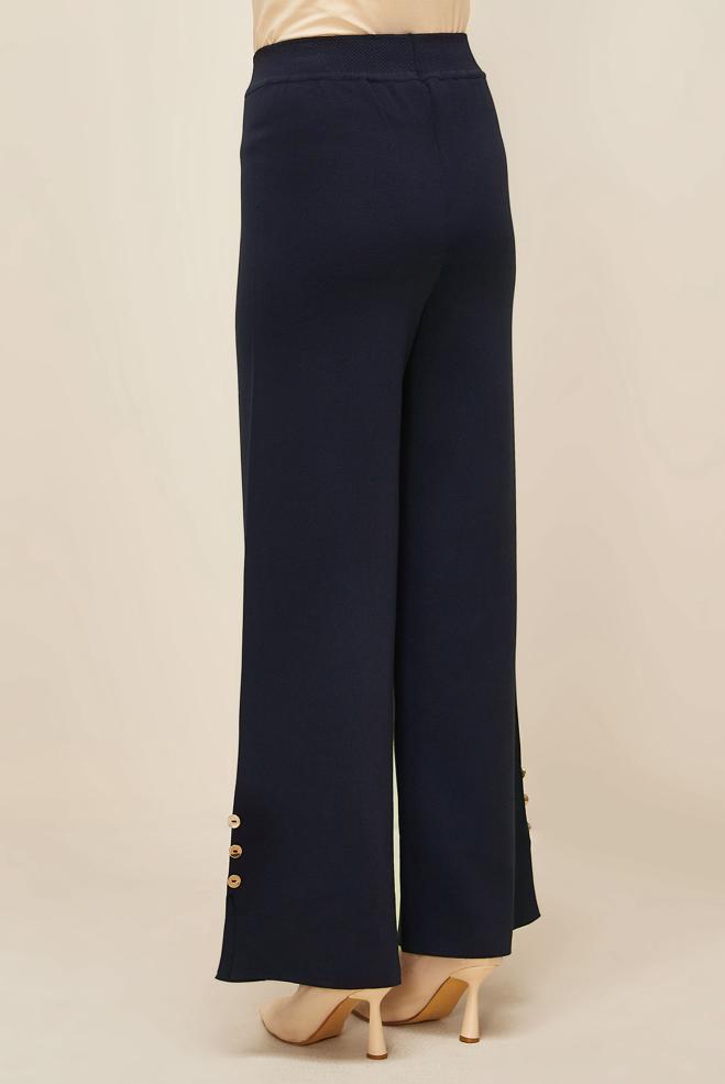 Vêtements hijab BLEU MARINE PANTALON EN MAILLE 70900 - ALVİNA