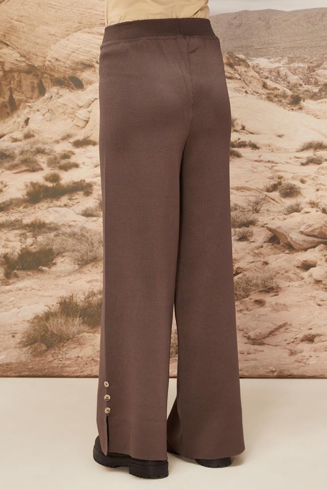 Vêtements hijab BRUN PANTALON EN MAILLE 70900 - ALVİNA