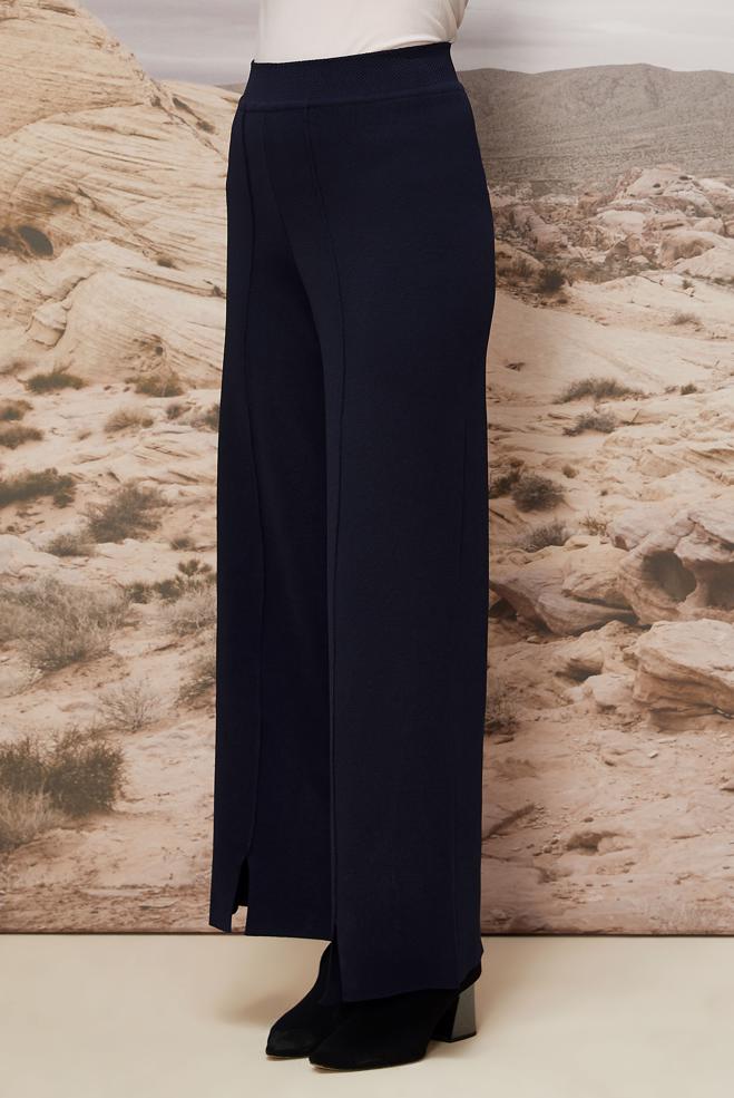 Hijab clothing NAVY BLUE KNITWEAR PANTS 70901 - ALVİNA